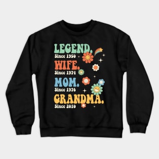 Legend Wife Mommy Grandma Gift For Women Mother day Crewneck Sweatshirt